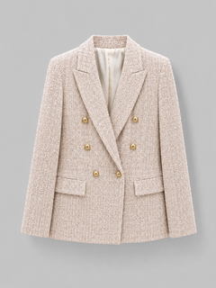 Women’s Double Breasted Blazer -Tailored Smart Jacket