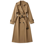 Delphine | Belted Trench Coat with Double Breasted Front