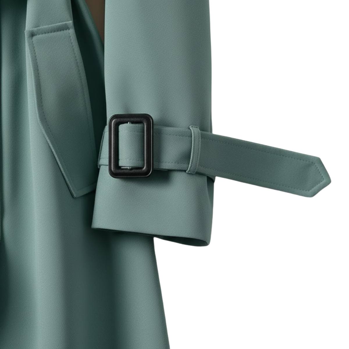 Delphine | Belted Trench Coat with Double Breasted Front