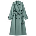 Delphine | Belted Trench Coat with Double Breasted Front
