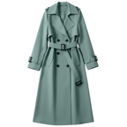 Delphine | Belted Trench Coat with Double Breasted Front