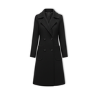 Women's Double Breasted Coat with Turn-down Collar