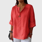 Women’s Elegant Blouse - Single Button Closure