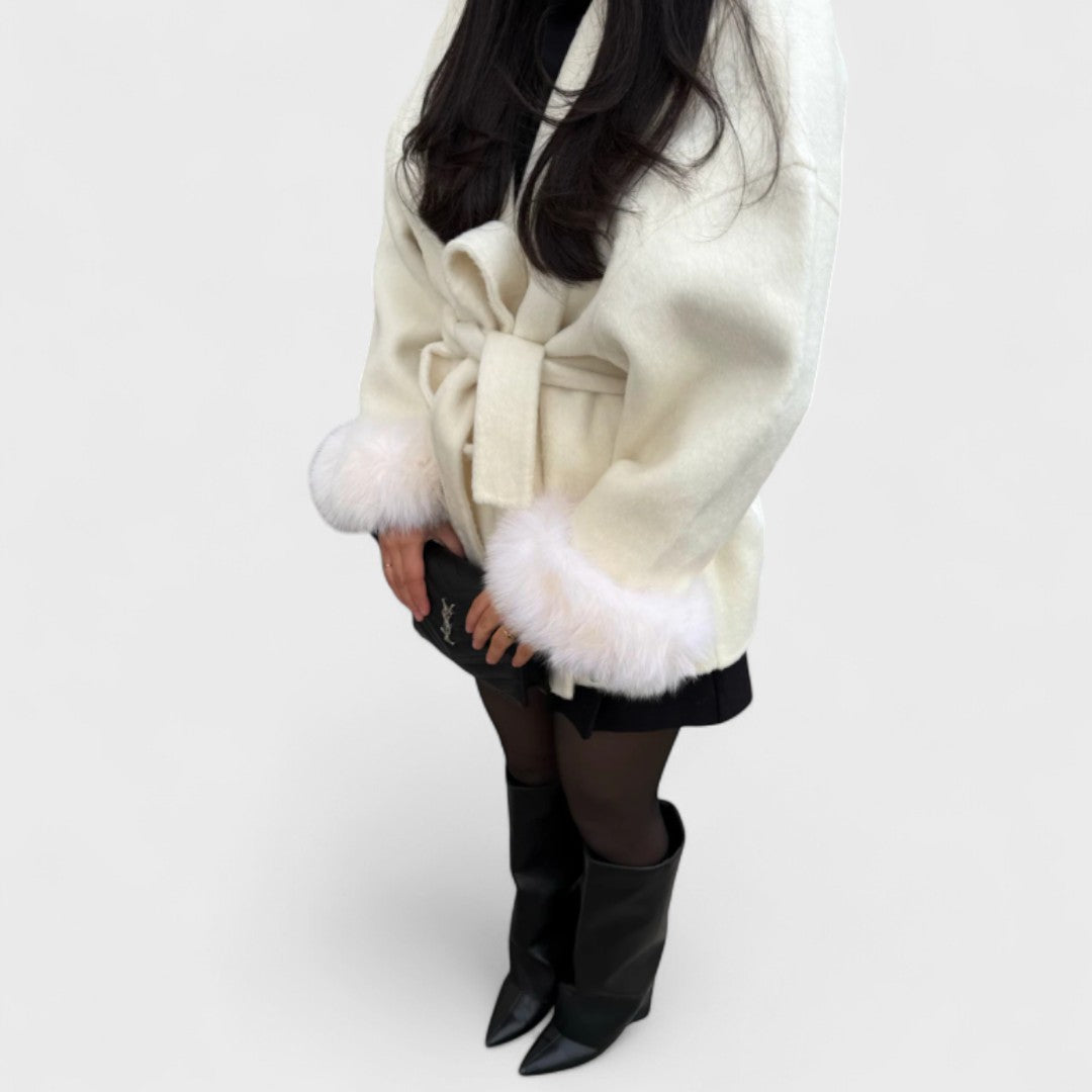 Women’s Elegant Coat with Removable Cuffs