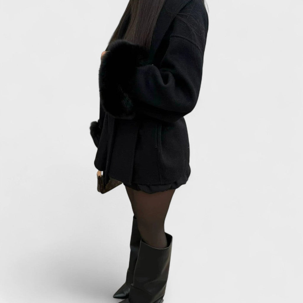 Women’s Elegant Coat with Removable Cuffs
