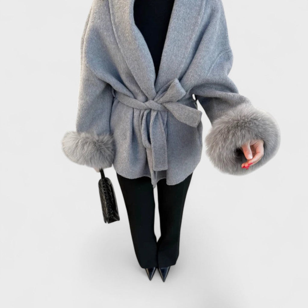 Women’s Elegant Coat with Removable Cuffs