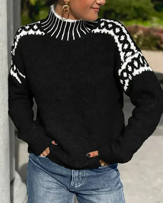 Women’s Elegant Knit Sweater with Warmth