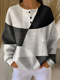 Nadia | Colorblock Knit Sweater with Crew Neck