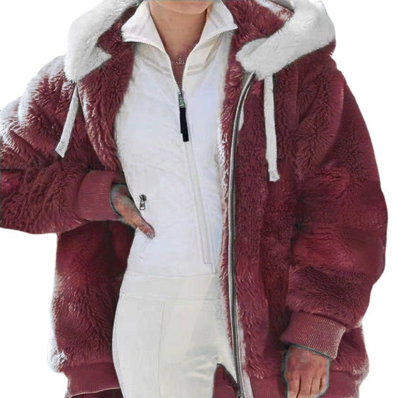 Women’s Fitted Hooded Jacket - Zip Closure