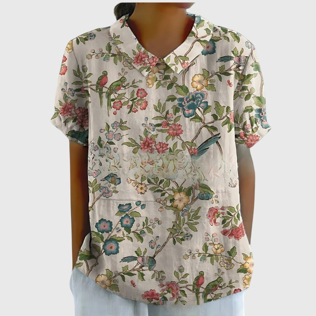 Women’s Floral Blouse - Lightweight Comfort