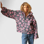 Cosette | Half Zip Sweater with Floral Print