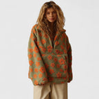 Cosette | Half Zip Sweater with Floral Print