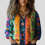 Women’s Gradient Blouse Shirt with Soft Feel