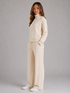 Women’s Half Zip Lounge Set with Drawstring
