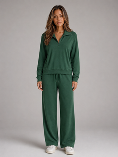 Women’s Half Zip Lounge Set with Drawstring