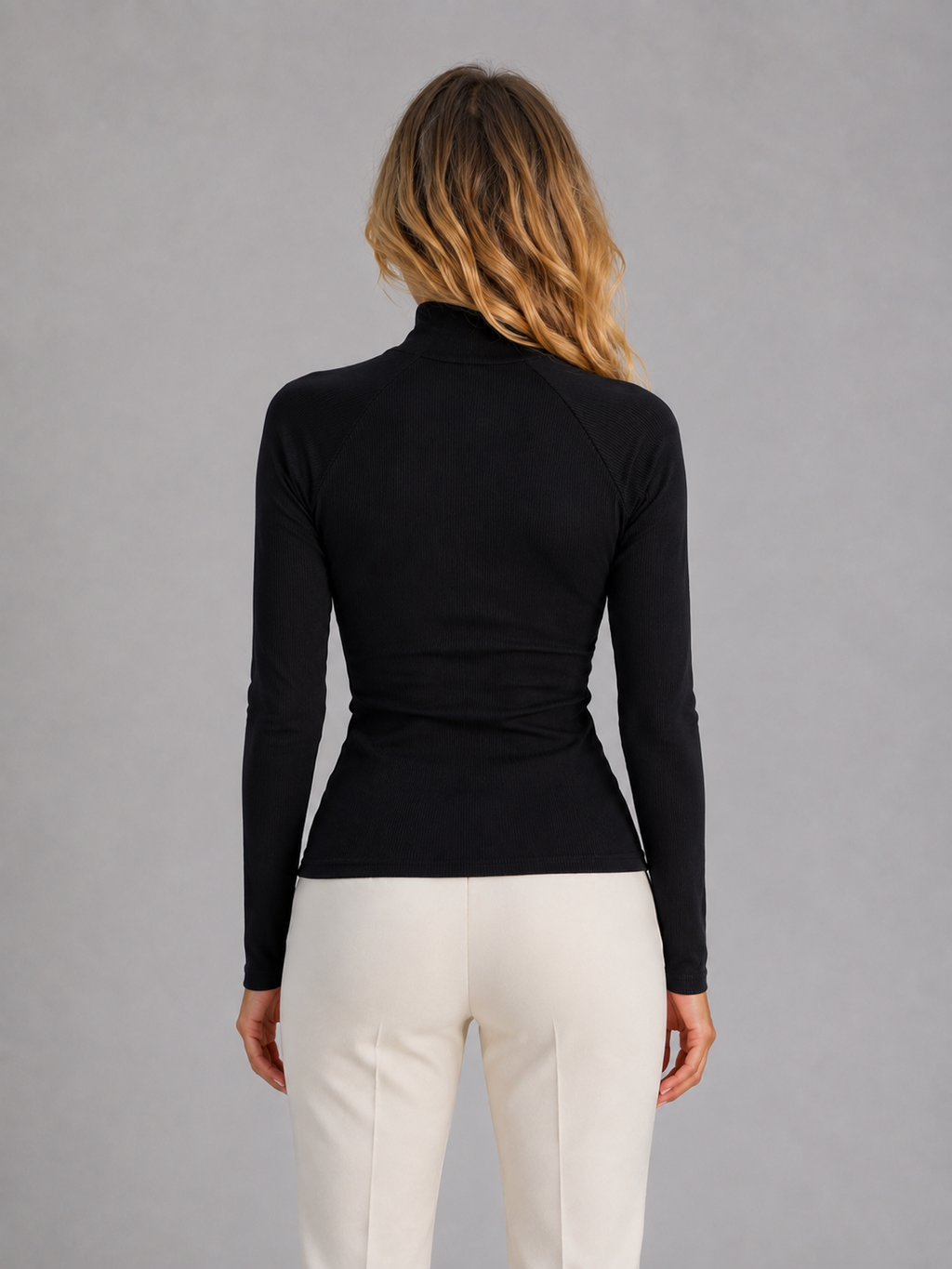 Women’s Half Zip Top with High Neck Fit