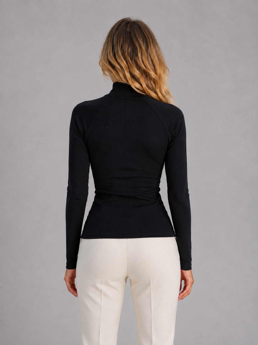 Women’s Half Zip Top with High Neck Fit