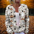 Women’s Halloween Cardigan with Ghost Print