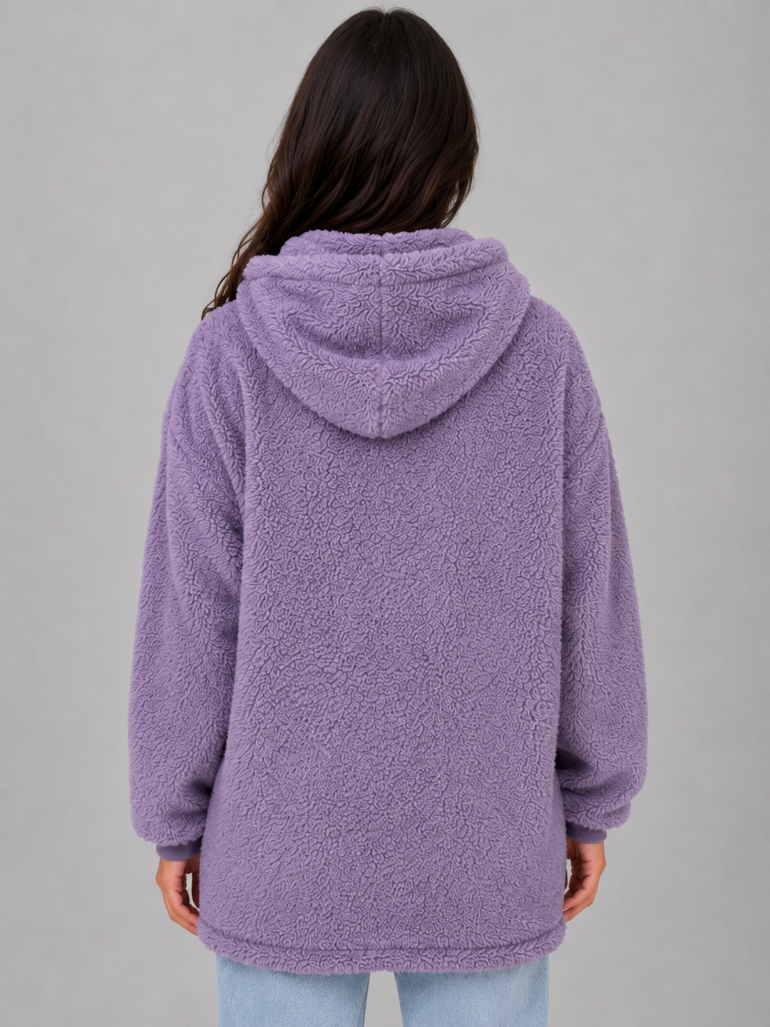 Women's Hooded Cardigan with Longline Zip Fit