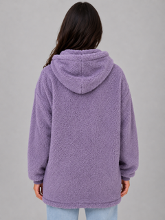 Women's Hooded Cardigan with Longline Zip Fit