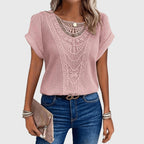 Women’s Ibiza Style Blouse with Lace Detailing