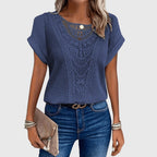 Women’s Ibiza Style Blouse with Lace Detailing
