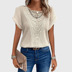 Women’s Ibiza Style Blouse with Lace Detailing
