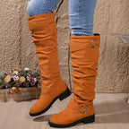 Women’s Knee High Boots with Buckle