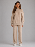 Women’s Knitted Lounge Set with Roll Neck