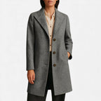 Odette | Tweed Coat with Notch Lapel
