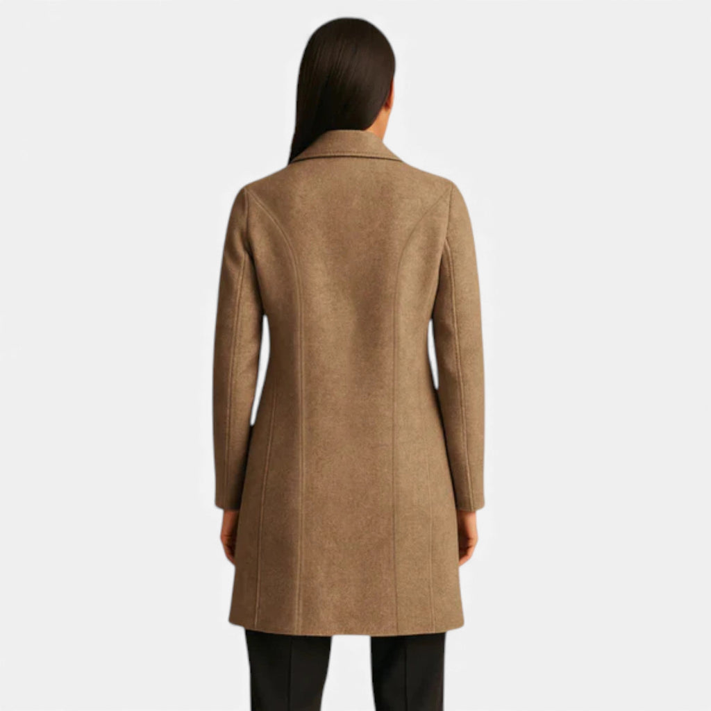 Odette | Tweed Coat with Notch Lapel