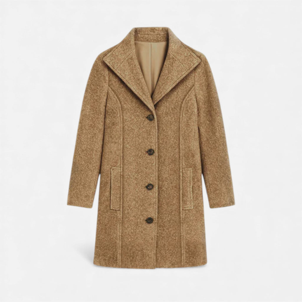 Odette | Tweed Coat with Notch Lapel