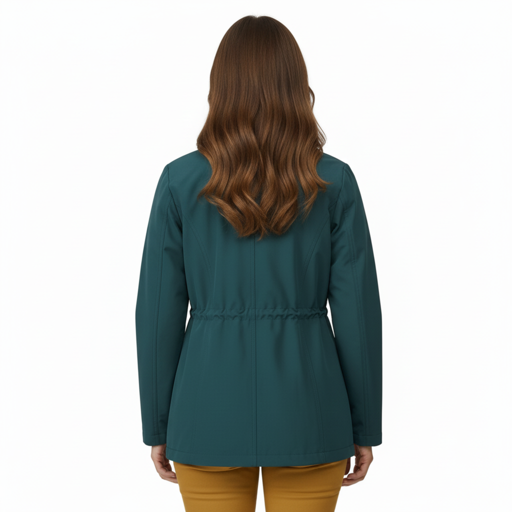 Women’s Lightweight Windbreaker Jacket with Adjustable Waist