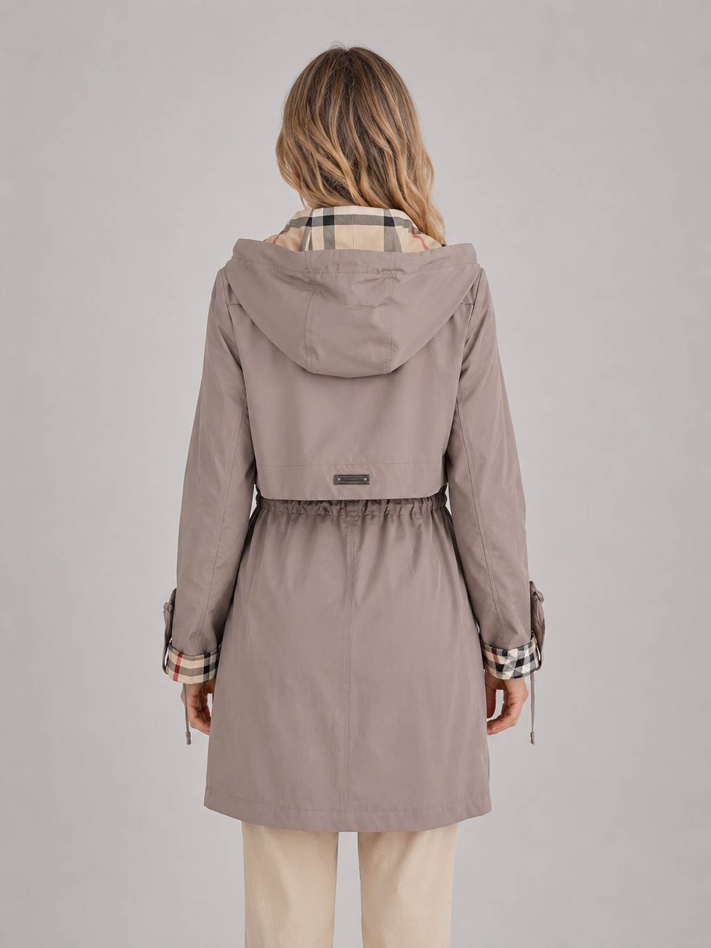 Women’s Longline Hooded Parka with Zip Front Closure