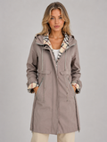 Women’s Longline Hooded Parka with Zip Front Closure