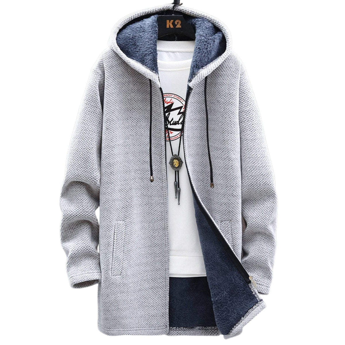 Women’s Longline Zip Hoodie with Adjustable Hood