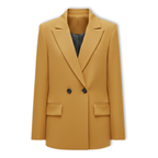 Women's Loose Blazer with Double Breasted Front Office Jacket
