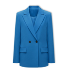 Women's Loose Blazer with Double Breasted Front Office Jacket