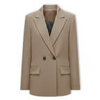 Women's Loose Blazer with Double Breasted Front Office Jacket