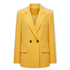 Women's Loose Blazer with Double Breasted Front Office Jacket