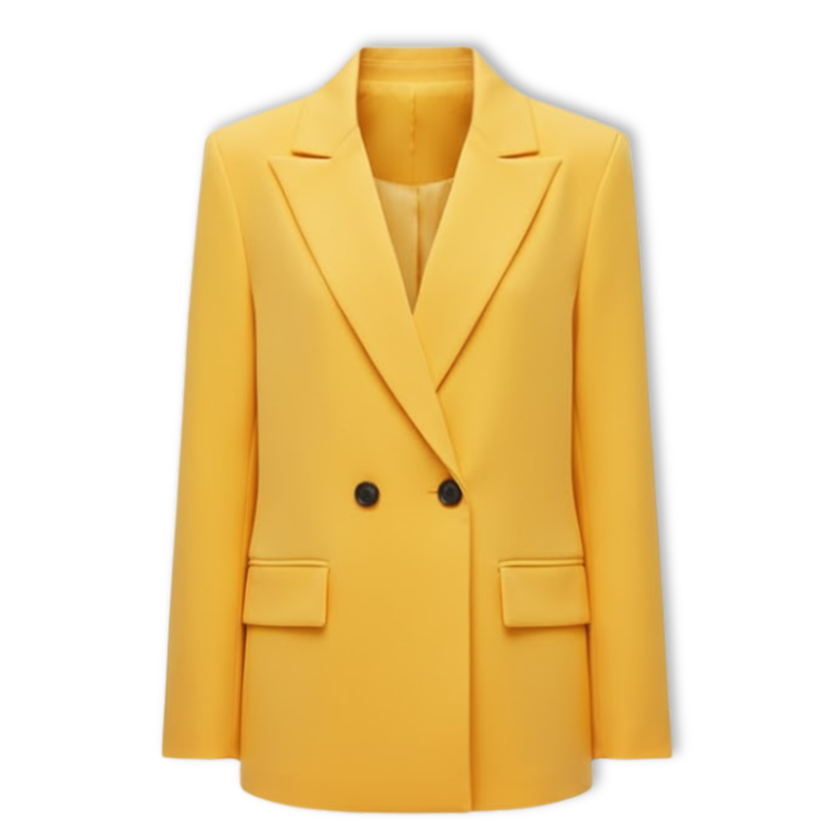 Women's Loose Blazer with Double Breasted Front Office Jacket
