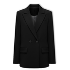 Women's Loose Blazer with Double Breasted Front Office Jacket