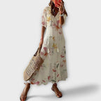 Women’s Maxi Dress - Waist Tie