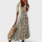 Women’s Maxi Dress - Waist Tie