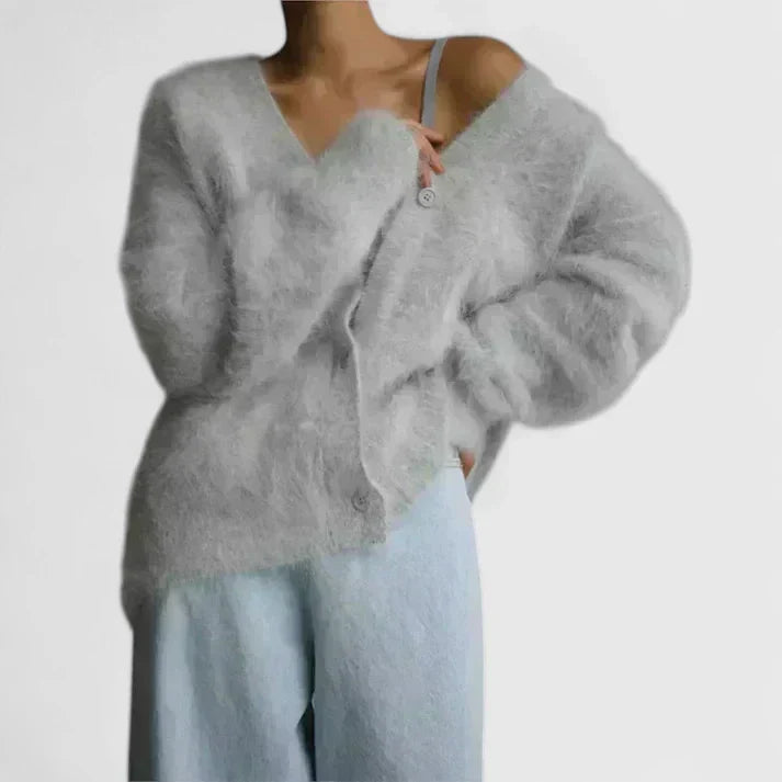 Freya | Oversized Cardigan with Plush Knit