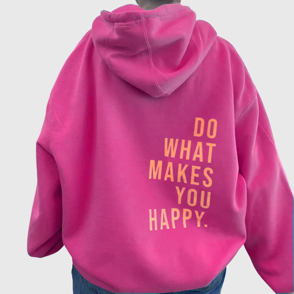 Women's Oversized Hoodie with Motivational Back Print