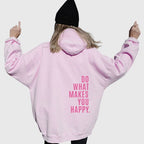 Women's Oversized Hoodie with Motivational Back Print