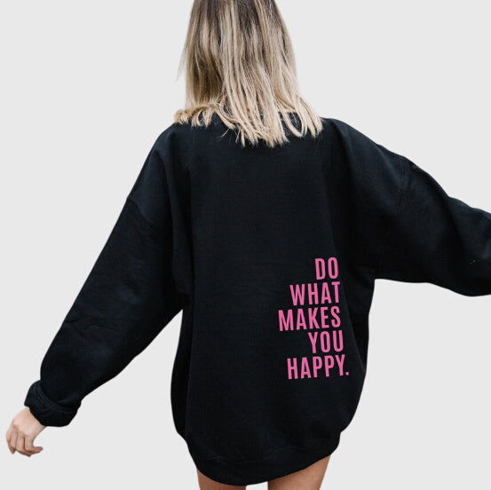 Women's Oversized Hoodie with Motivational Back Print