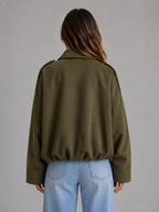 Women’s Oversized Jacket with Turn Down Collar