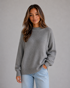 Women’s Oversized Jumper with High Neckline Fit
